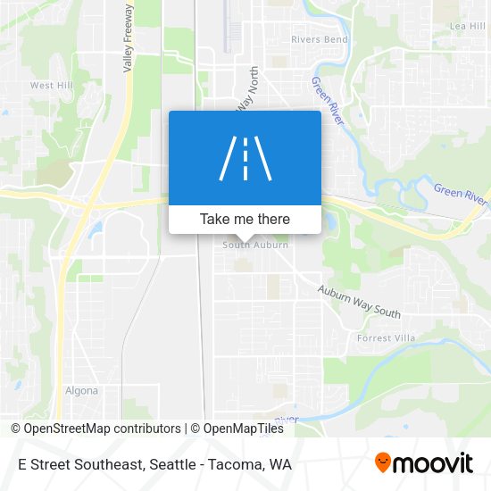 Mapa de E Street Southeast