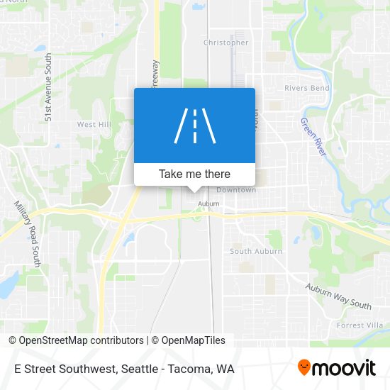 E Street Southwest map