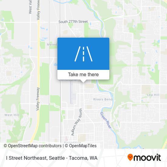 I Street Northeast map