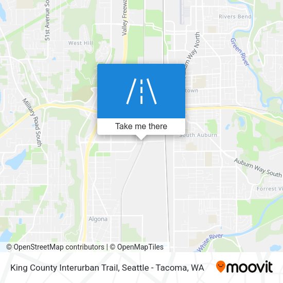 Mapa de King County Interurban Trail