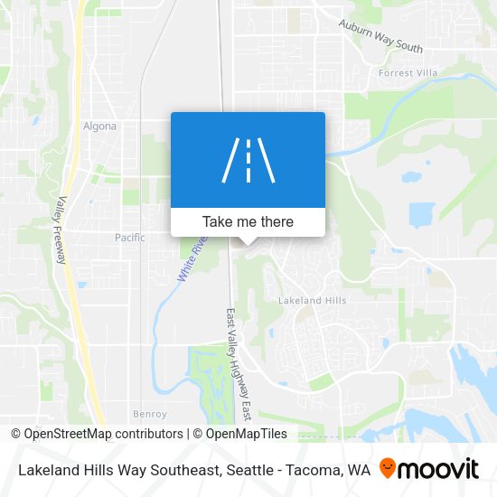 Lakeland Hills Way Southeast map