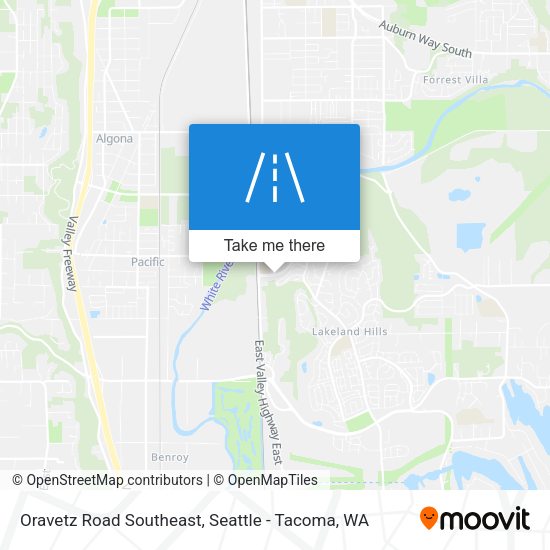 Oravetz Road Southeast map