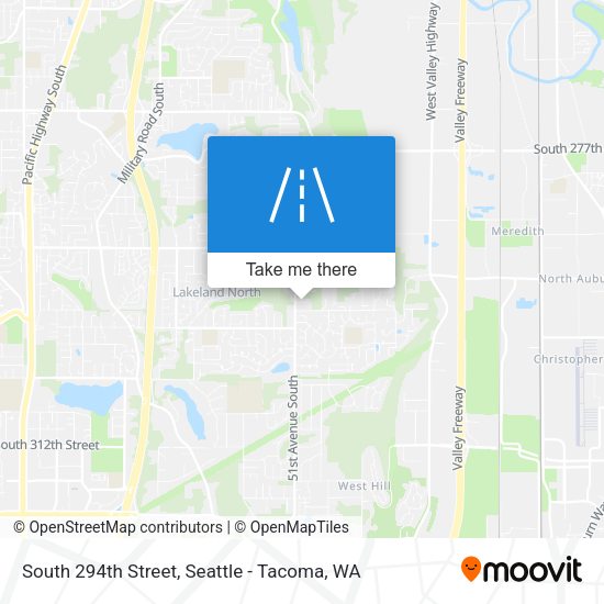 South 294th Street map