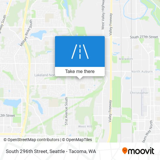 South 296th Street map