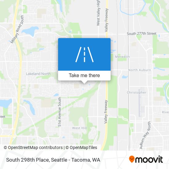 South 298th Place map