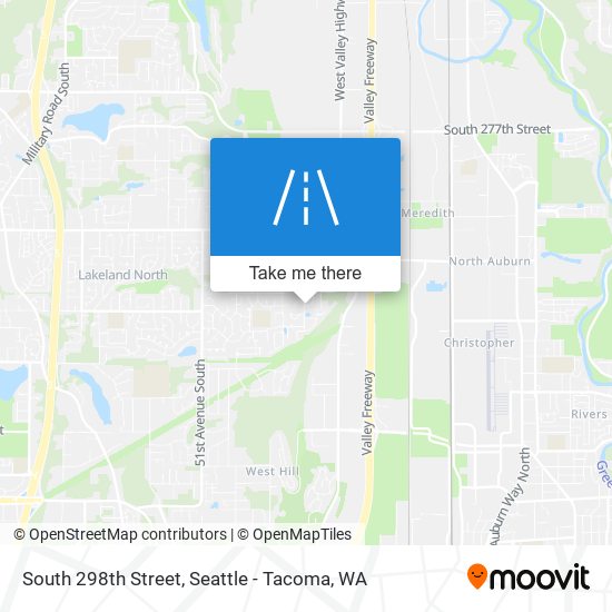 South 298th Street map
