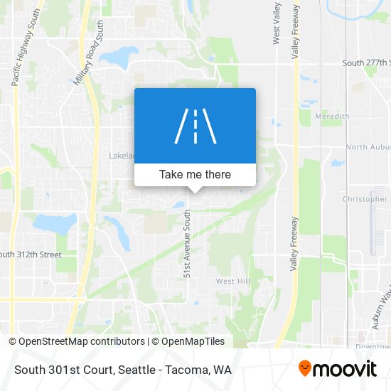 South 301st Court map