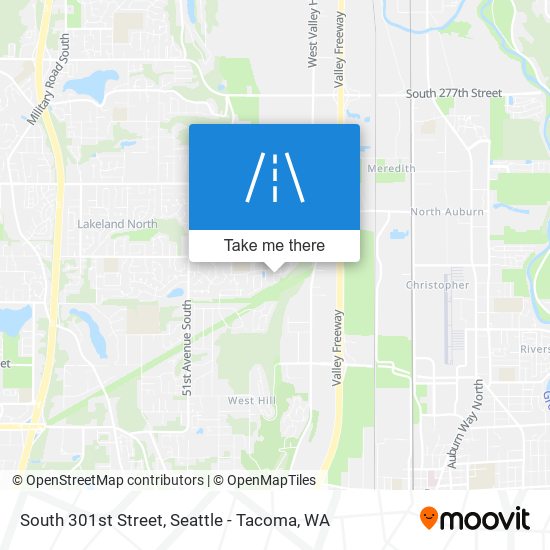 South 301st Street map