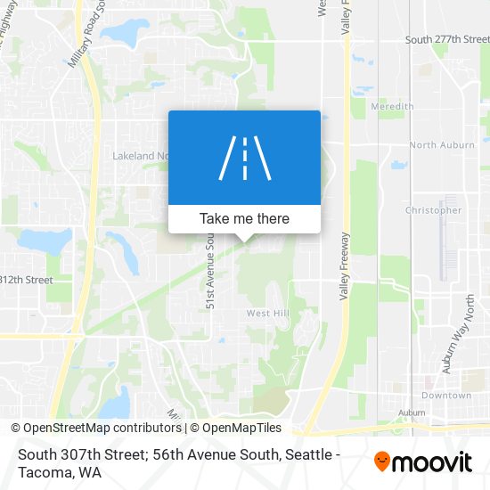 South 307th Street; 56th Avenue South map