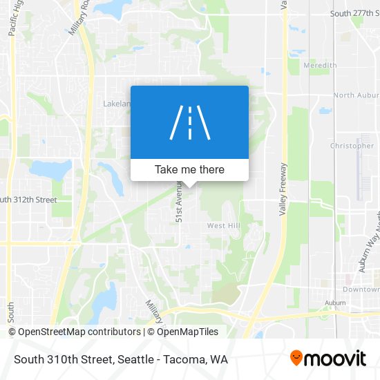 South 310th Street map
