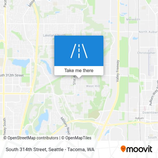 South 314th Street map