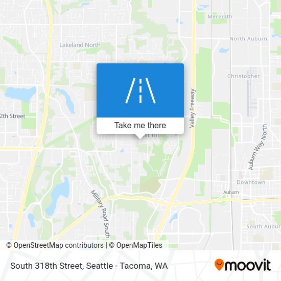 South 318th Street map