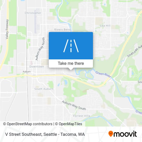 V Street Southeast map