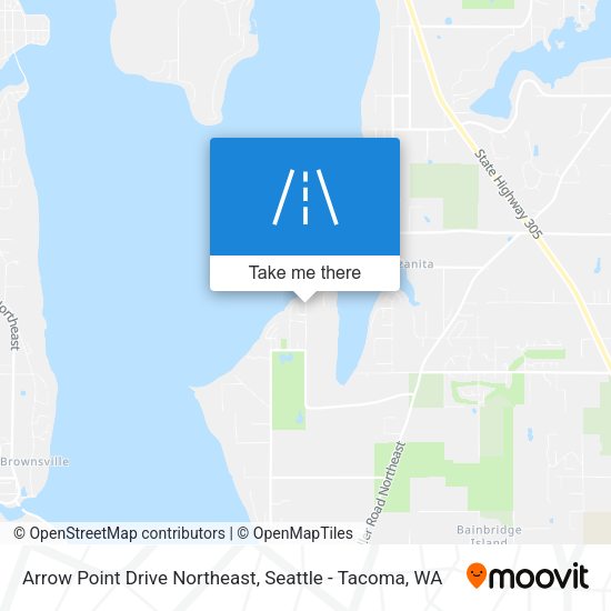 Arrow Point Drive Northeast map