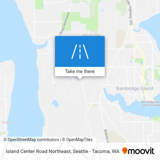 Island Center Road Northeast map