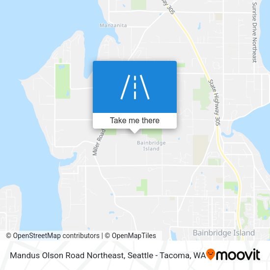 Mandus Olson Road Northeast map