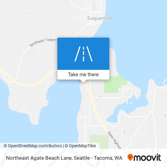 Northeast Agate Beach Lane map