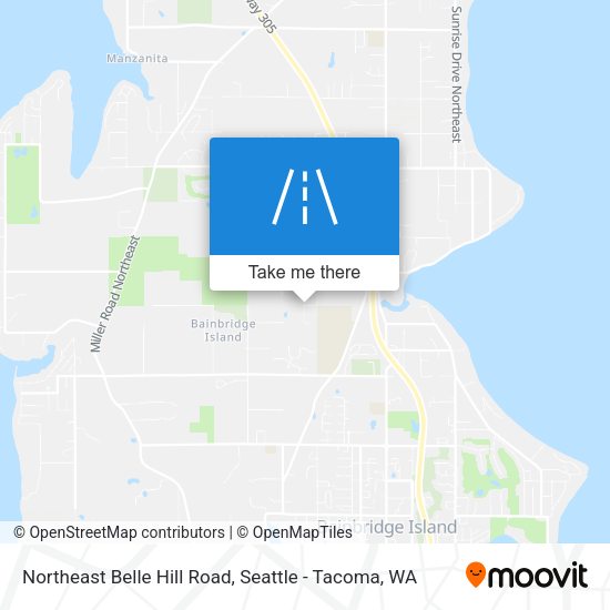 Northeast Belle Hill Road map