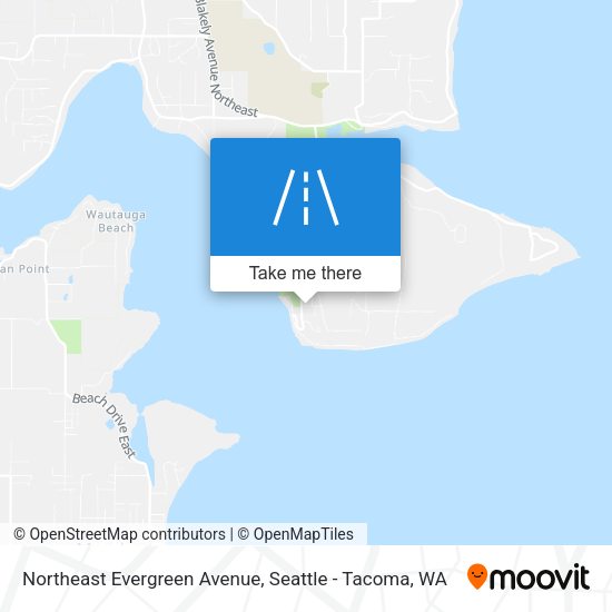 Northeast Evergreen Avenue map