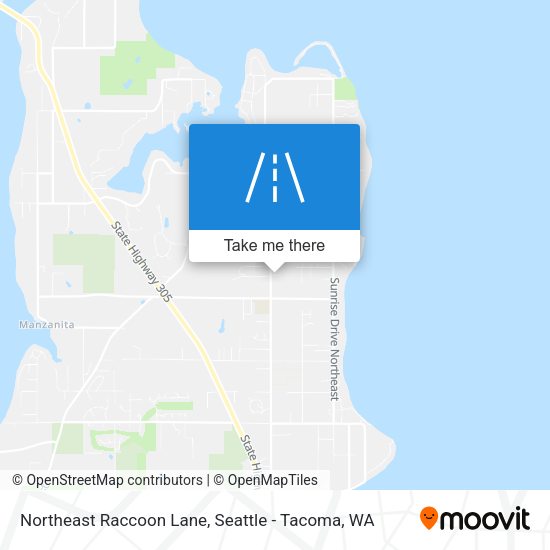 Northeast Raccoon Lane map