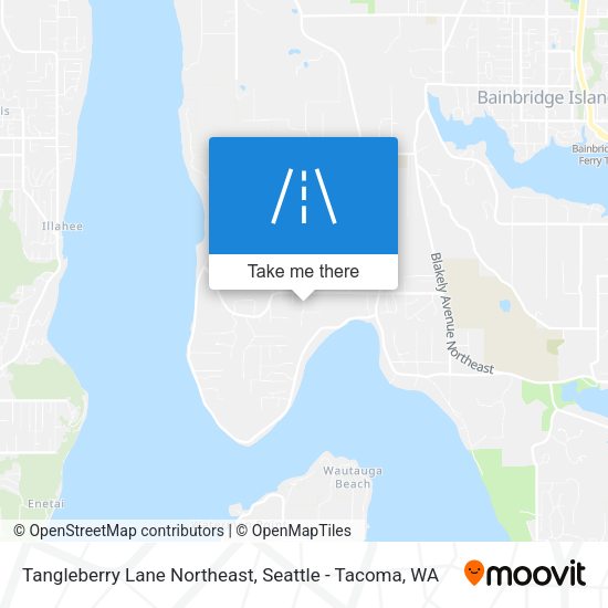 Tangleberry Lane Northeast map