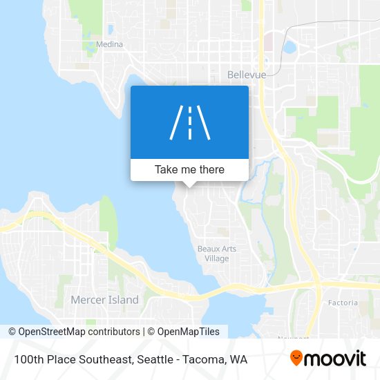 100th Place Southeast map