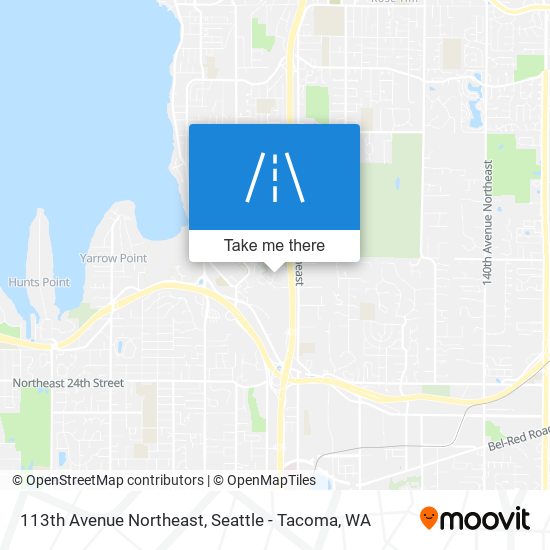 113th Avenue Northeast map