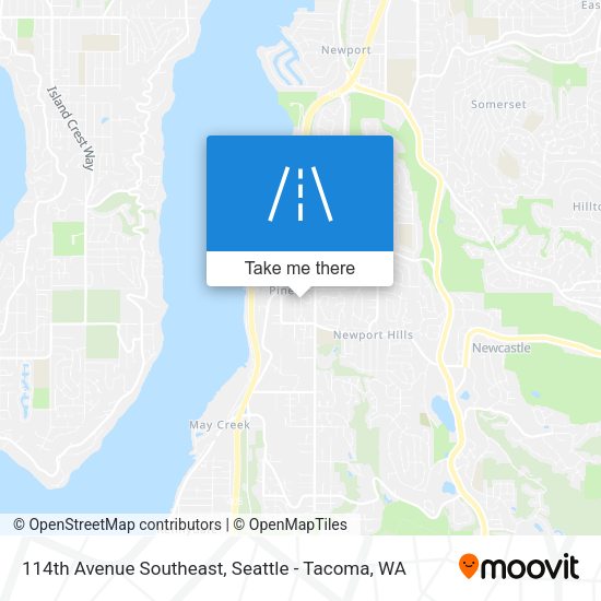 114th Avenue Southeast map