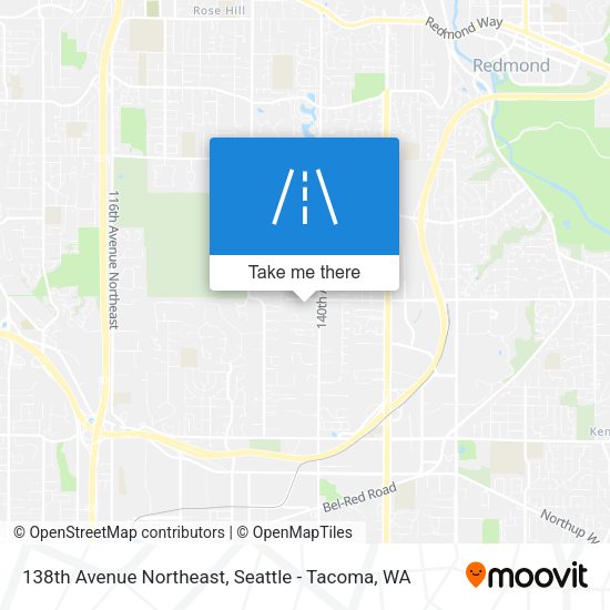 138th Avenue Northeast map