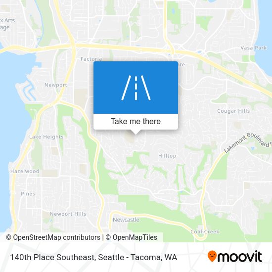 Mapa de 140th Place Southeast