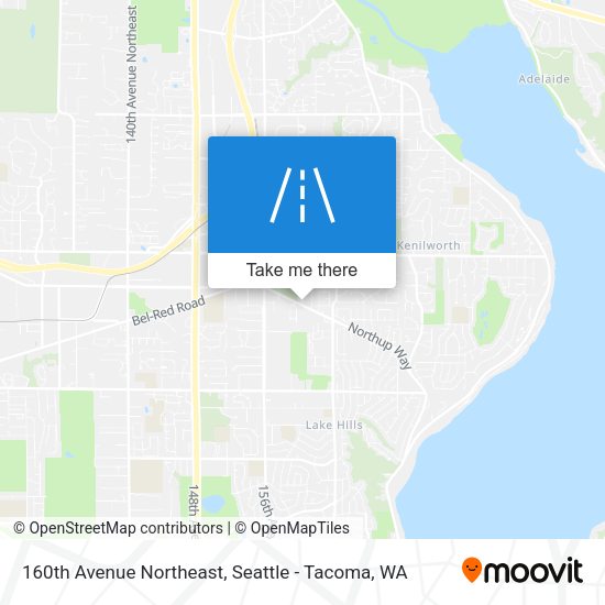 160th Avenue Northeast map