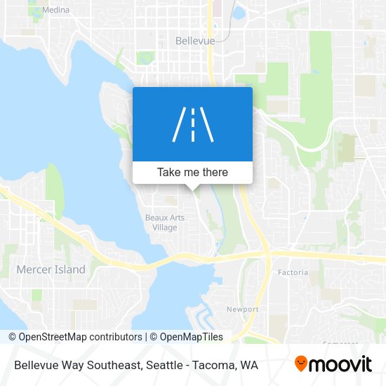 Bellevue Way Southeast map