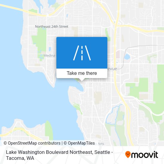 Lake Washington Boulevard Northeast map