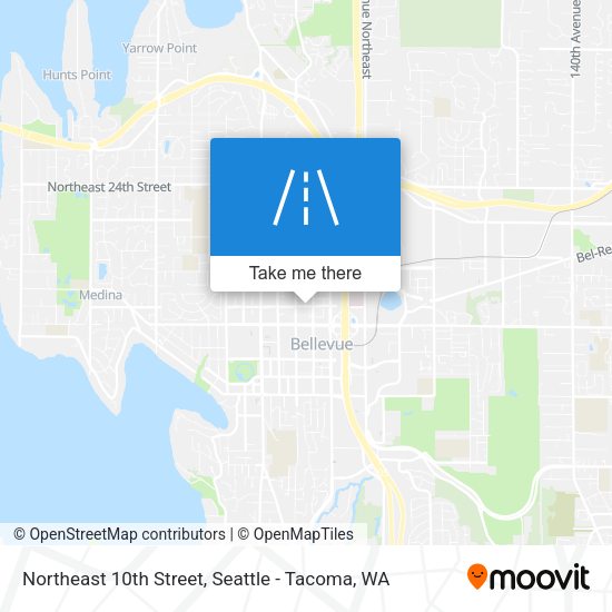 Northeast 10th Street map