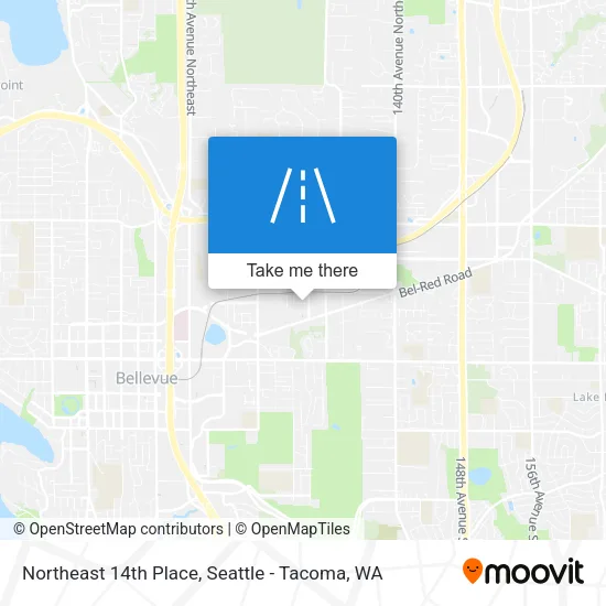 Northeast 14th Place map
