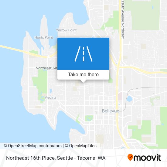 Northeast 16th Place map