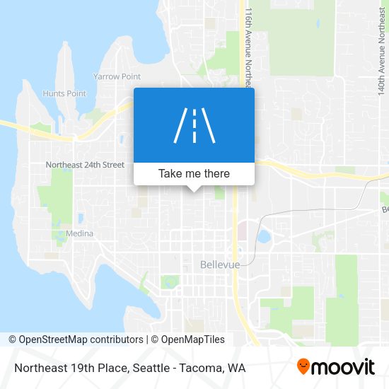 Northeast 19th Place map