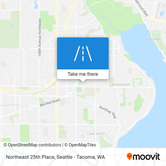 Northeast 25th Place map