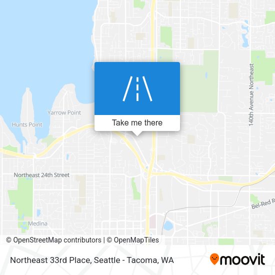 Northeast 33rd Place map