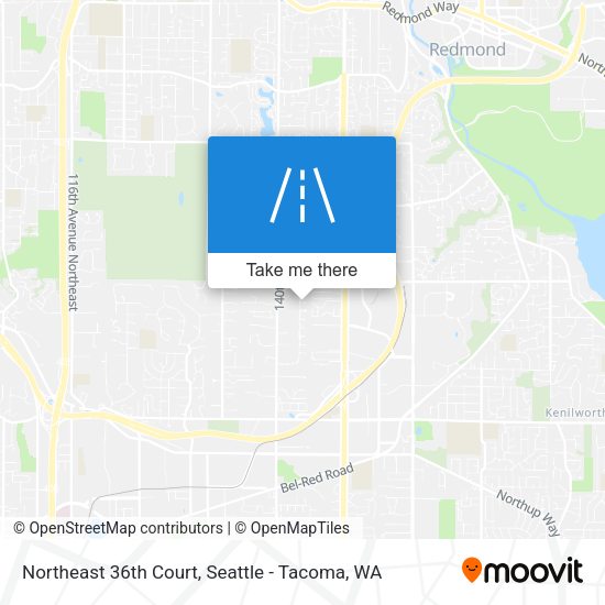 Northeast 36th Court map