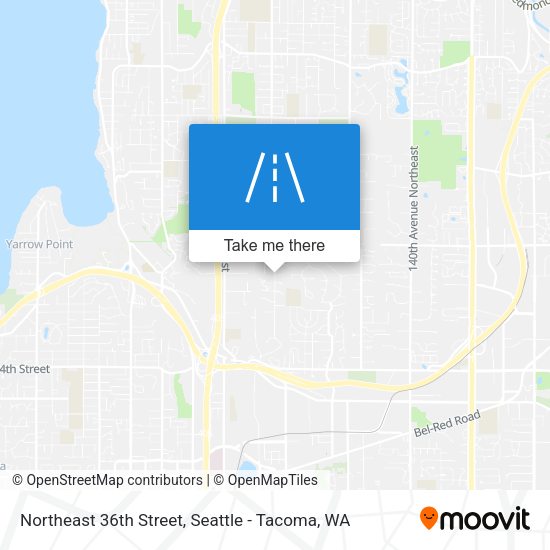 Northeast 36th Street map