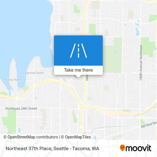 Northeast 37th Place map