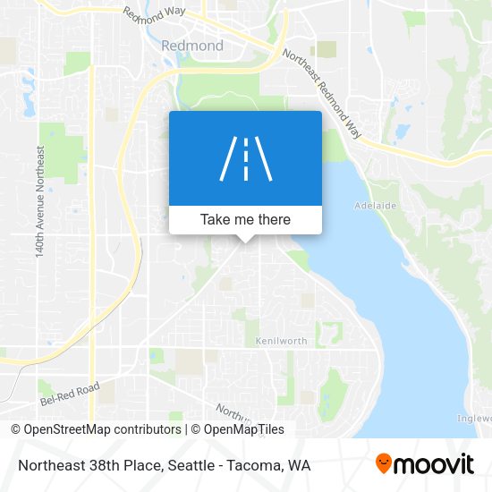 Northeast 38th Place map