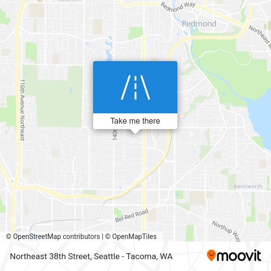 Northeast 38th Street map