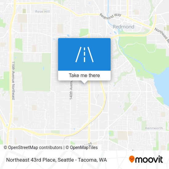 Northeast 43rd Place map