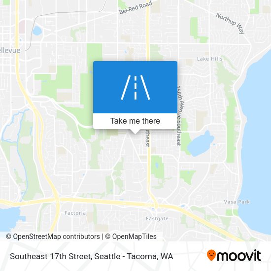 Southeast 17th Street map