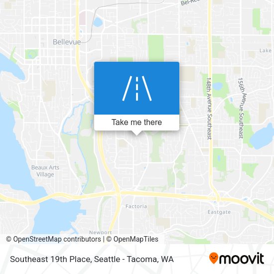 Southeast 19th Place map