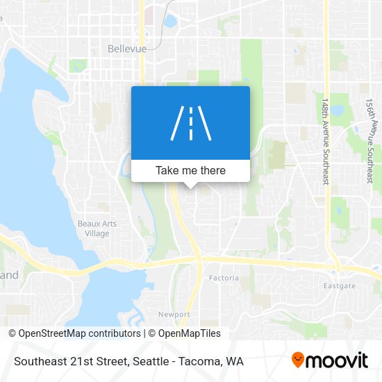 Southeast 21st Street map
