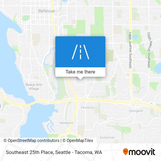 Southeast 25th Place map