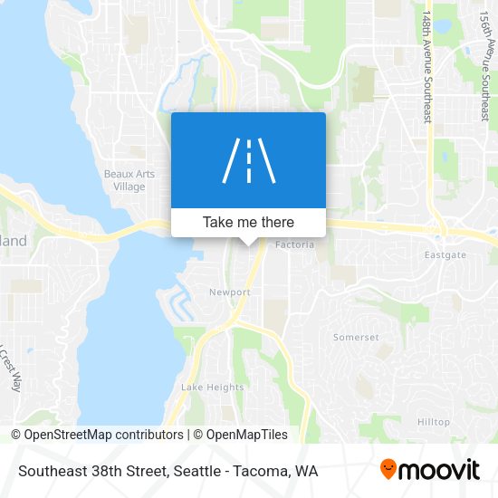 Southeast 38th Street map